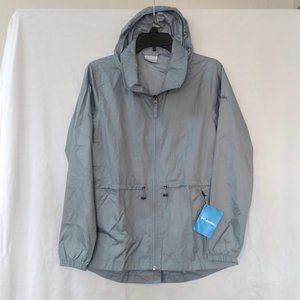 🆕 Columbia Women's Spring Fresh Windbreaker Jacket, Small - Cirrus Grey, Auth.